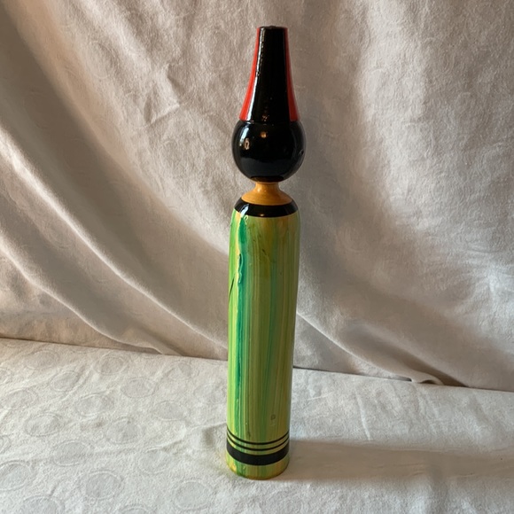 Vintage Hand Painted Wooden Spindle Doll - Picture 4 of 10